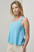 Image 11 of Sleeveless linen blouses features a loose fit design Kim from Baltic Linen